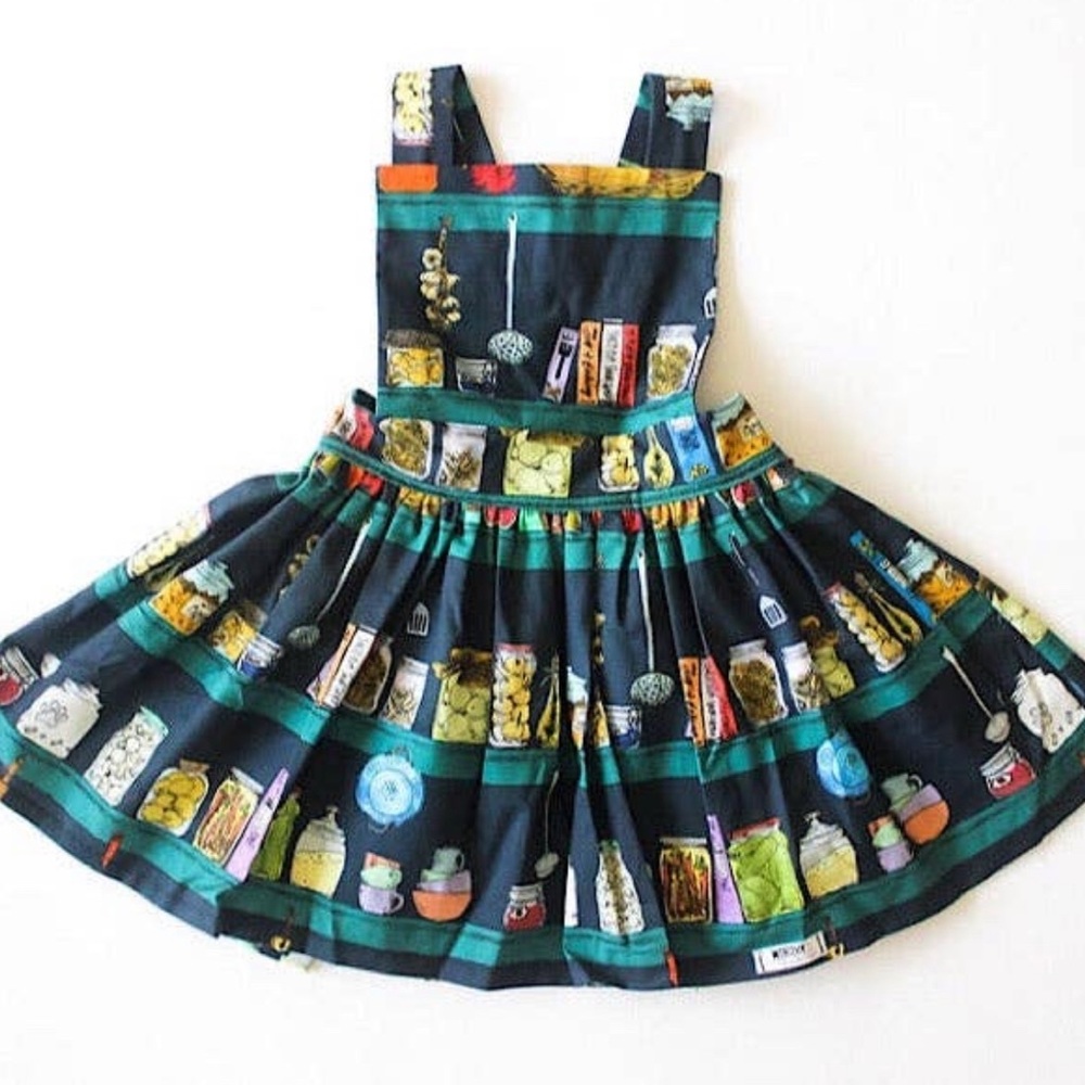 Beautiful pinafore dress by Worthy Threads toddler 3, 4, 5